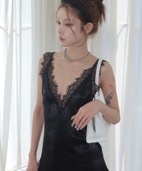 TWO SIDE LACE DRESS/トゥーサイドレースドレス（ワンピース）｜JOSE