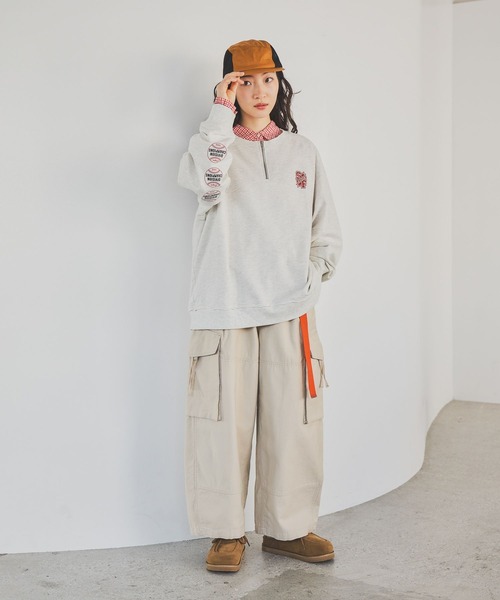 niko and...(ニコアンド)の「プレミアムローン柄シャツ(シャツ/ブラウス・レディース・レッド/グリーン/ブラック/ブルー・LARGE/MEDIUM)」の7枚目の写真