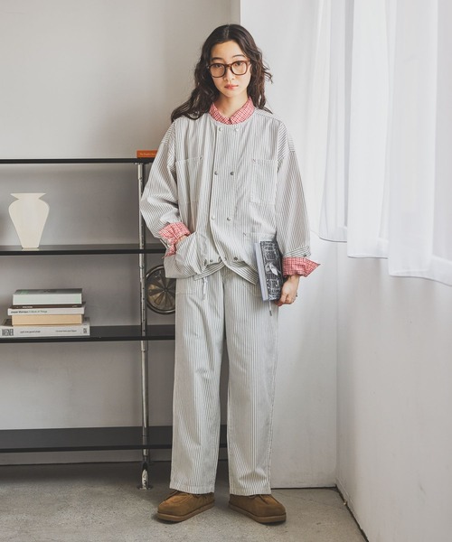 niko and...(ニコアンド)の「プレミアムローン柄シャツ(シャツ/ブラウス・レディース・レッド/グリーン/ブラック/ブルー・LARGE/MEDIUM)」の11枚目の写真