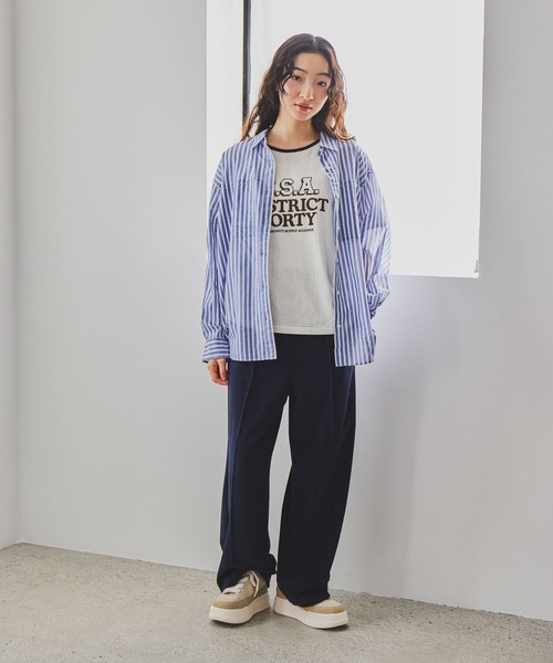 niko and...(ニコアンド)の「プレミアムローン柄シャツ(シャツ/ブラウス・レディース・レッド/グリーン/ブラック/ブルー・LARGE/MEDIUM)」の13枚目の写真