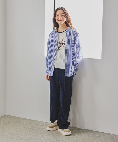 niko and...(ニコアンド)の「プレミアムローン柄シャツ(シャツ/ブラウス・レディース・レッド/グリーン/ブラック/ブルー・LARGE/MEDIUM)」の14枚目の写真