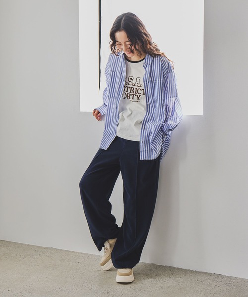 niko and...(ニコアンド)の「プレミアムローン柄シャツ(シャツ/ブラウス・レディース・レッド/グリーン/ブラック/ブルー・LARGE/MEDIUM)」の15枚目の写真