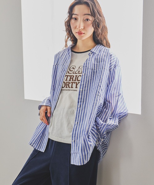 niko and...(ニコアンド)の「プレミアムローン柄シャツ(シャツ/ブラウス・レディース・レッド/グリーン/ブラック/ブルー・LARGE/MEDIUM)」の16枚目の写真