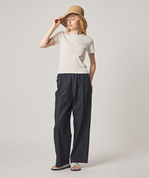 Steven Alan(スティーブンアラン)の「<Steven Alan>ラメ テレコ プルオーバー(Tシャツ/カットソー・レディース・オフホワイト/ライトブルー/ブラック・FREE)」の7枚目の写真