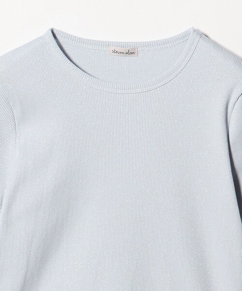 Steven Alan(スティーブンアラン)の「<Steven Alan>ラメ テレコ プルオーバー(Tシャツ/カットソー・レディース・オフホワイト/ライトブルー/ブラック・FREE)」の18枚目の写真