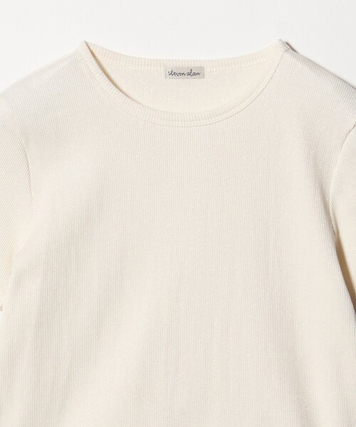 Steven Alan(スティーブンアラン)の「<Steven Alan>ラメ テレコ プルオーバー(Tシャツ/カットソー・レディース・オフホワイト/ライトブルー/ブラック・FREE)」の10枚目の写真
