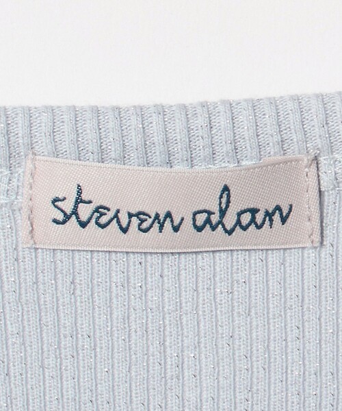 Steven Alan(スティーブンアラン)の「<Steven Alan>ラメ テレコ プルオーバー(Tシャツ/カットソー・レディース・オフホワイト/ライトブルー/ブラック・FREE)」の4枚目の写真