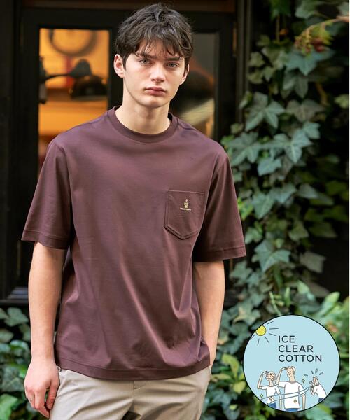 DRESSTERIOR(ドレステリア)の「【接触冷感/抗菌防臭/消臭】ICE CLEAR COTTON オーバーフィットTシャツ(Tシャツ/カットソー・メンズ・ブラック/ブラウン系その他/サックスブルー/ホワイト・90/91/92/94)」の3枚目の写真