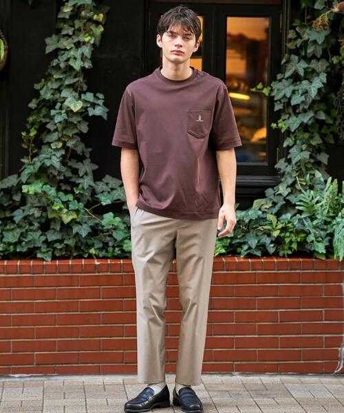 DRESSTERIOR(ドレステリア)の「【接触冷感/抗菌防臭/消臭】ICE CLEAR COTTON オーバーフィットTシャツ(Tシャツ/カットソー・メンズ・ブラック/ブラウン系その他/サックスブルー/ホワイト・90/91/92/94)」の6枚目の写真