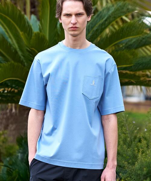 DRESSTERIOR(ドレステリア)の「【接触冷感/抗菌防臭/消臭】ICE CLEAR COTTON オーバーフィットTシャツ(Tシャツ/カットソー・メンズ・ブラック/ブラウン系その他/サックスブルー/ホワイト・90/91/92/94)」の13枚目の写真