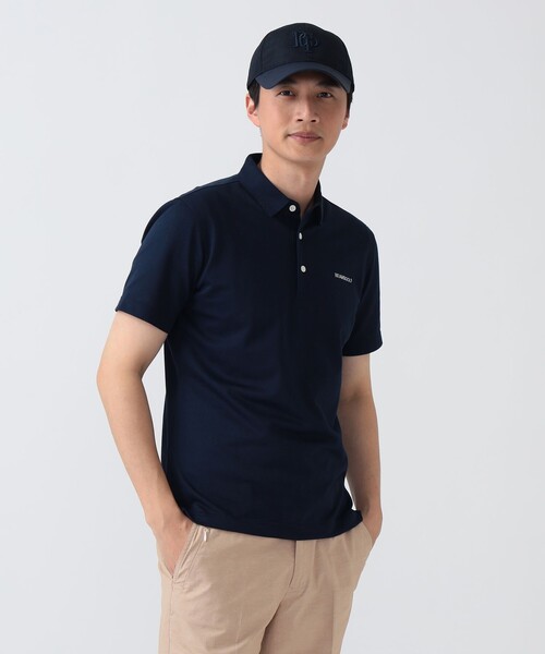 BEAMS GOLF(ビームスゴルフ)の「PURPLE LABEL / シャンブレー 鹿の子 ポロシャツ(ポロシャツ・メンズ・ネイビー/グレー/サックスブルー・MEDIUM/X-LARGE/SMALL/LARGE)」の3枚目の写真