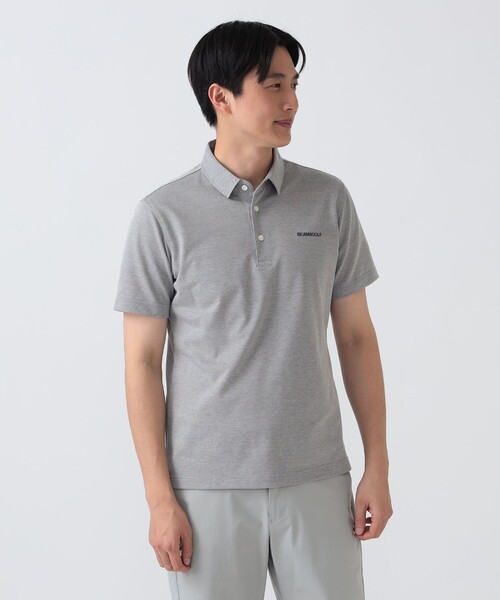 BEAMS GOLF(ビームスゴルフ)の「PURPLE LABEL / シャンブレー 鹿の子 ポロシャツ(ポロシャツ・メンズ・ネイビー/グレー/サックスブルー・MEDIUM/X-LARGE/SMALL/LARGE)」の14枚目の写真