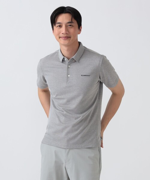 BEAMS GOLF(ビームスゴルフ)の「PURPLE LABEL / シャンブレー 鹿の子 ポロシャツ(ポロシャツ・メンズ・ネイビー/グレー/サックスブルー・MEDIUM/X-LARGE/SMALL/LARGE)」の15枚目の写真
