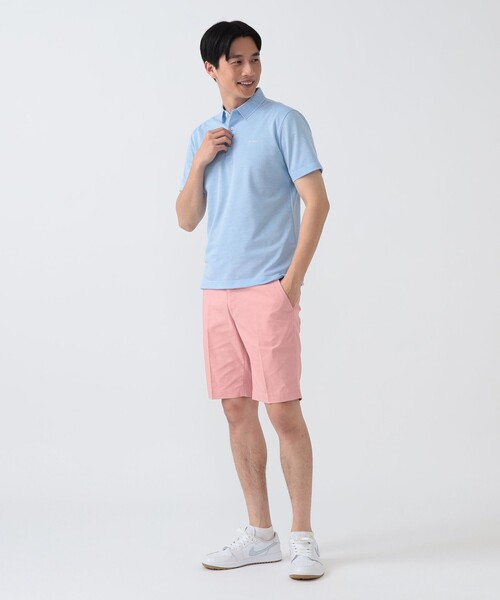 BEAMS GOLF(ビームスゴルフ)の「PURPLE LABEL / シャンブレー 鹿の子 ポロシャツ(ポロシャツ・メンズ・ネイビー/グレー/サックスブルー・MEDIUM/X-LARGE/SMALL/LARGE)」の16枚目の写真