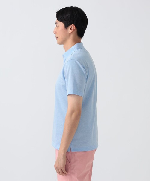 BEAMS GOLF(ビームスゴルフ)の「PURPLE LABEL / シャンブレー 鹿の子 ポロシャツ(ポロシャツ・メンズ・ネイビー/グレー/サックスブルー・MEDIUM/X-LARGE/SMALL/LARGE)」の20枚目の写真