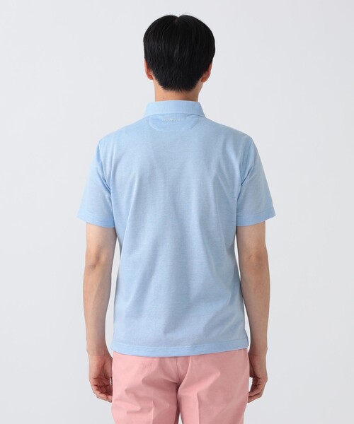 BEAMS GOLF(ビームスゴルフ)の「PURPLE LABEL / シャンブレー 鹿の子 ポロシャツ(ポロシャツ・メンズ・ネイビー/グレー/サックスブルー・MEDIUM/X-LARGE/SMALL/LARGE)」の21枚目の写真