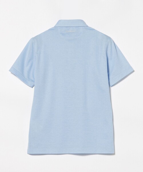 BEAMS GOLF(ビームスゴルフ)の「PURPLE LABEL / シャンブレー 鹿の子 ポロシャツ(ポロシャツ・メンズ・ネイビー/グレー/サックスブルー・MEDIUM/X-LARGE/SMALL/LARGE)」の5枚目の写真