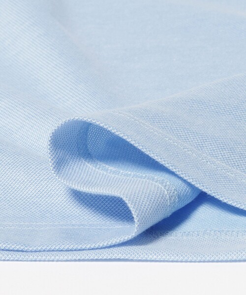 BEAMS GOLF(ビームスゴルフ)の「PURPLE LABEL / シャンブレー 鹿の子 ポロシャツ(ポロシャツ・メンズ・ネイビー/グレー/サックスブルー・MEDIUM/X-LARGE/SMALL/LARGE)」の6枚目の写真