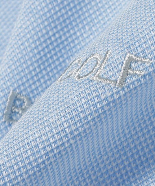 BEAMS GOLF(ビームスゴルフ)の「PURPLE LABEL / シャンブレー 鹿の子 ポロシャツ(ポロシャツ・メンズ・ネイビー/グレー/サックスブルー・MEDIUM/X-LARGE/SMALL/LARGE)」の7枚目の写真