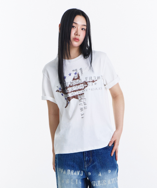 KICHUL（キチョル）の「Star Supply T-shirt (White)（Tシャツ/カットソー・レディース・その他・LARGE/MEDIUM/SMALL）」の22枚目の写真