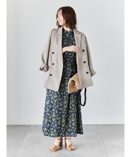 LIBERTY FABRICS】ウエストタックワンピース（ワンピース）｜Te chichi