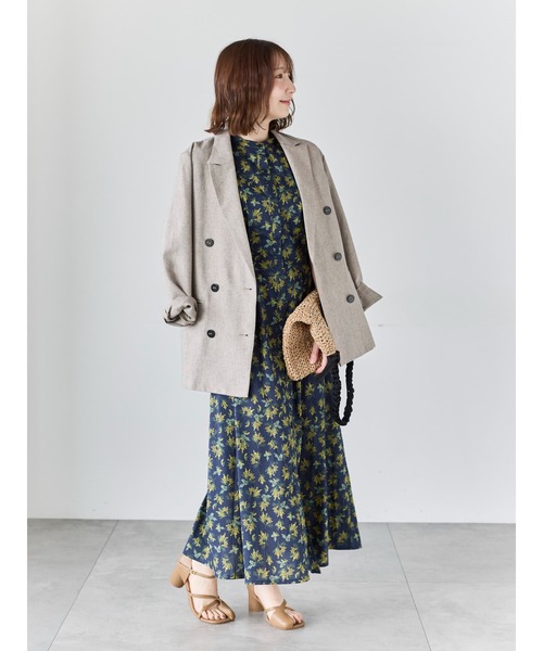 Te chichi（テチチ）の「【LIBERTY FABRICS】ウエストタックワンピース（ワンピース・レディース・ネイビー/ブラック・F）」の4枚目の写真