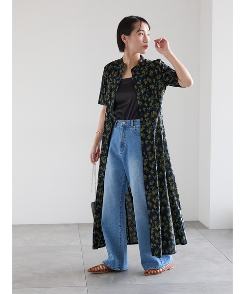Te chichi（テチチ）の「【LIBERTY FABRICS】ウエストタックワンピース（ワンピース・レディース・ネイビー/ブラック・F）」の5枚目の写真