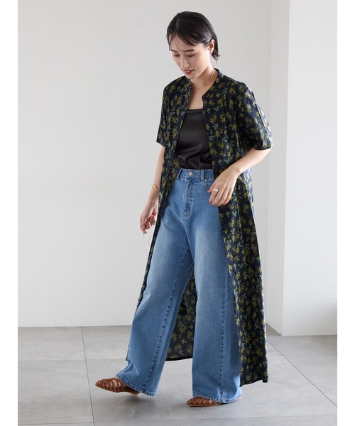 Te chichi（テチチ）の「【LIBERTY FABRICS】ウエストタックワンピース（ワンピース・レディース・ネイビー/ブラック・F）」の6枚目の写真