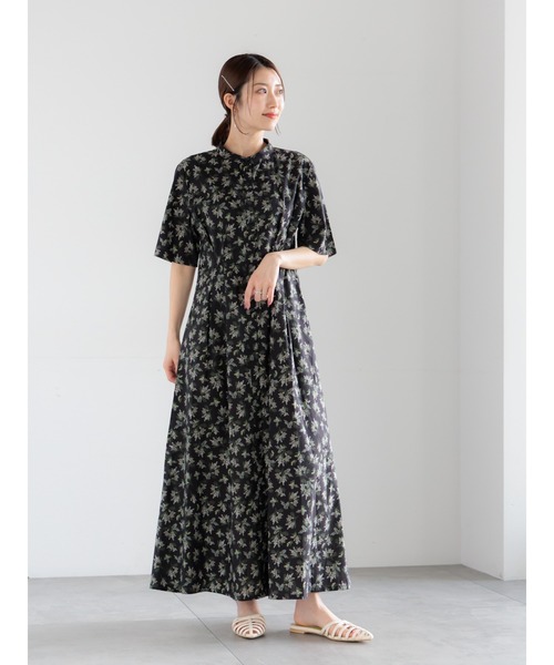 Te chichi（テチチ）の「【LIBERTY FABRICS】ウエストタックワンピース（ワンピース・レディース・ネイビー/ブラック・F）」の9枚目の写真