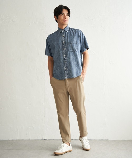 ikka(イッカ)の「【MonoMax × 小泉孝太郎】インディゴ冷感スイスカラーシャツ「小泉孝太郎さん着用モデル」(シャツ/ブラウス・メンズ・ブルー/ブラック/ネイビー・XL/L/M/S)」の15枚目の写真