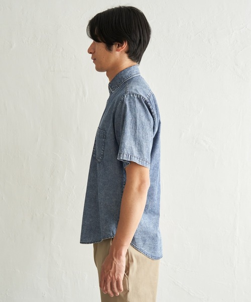 ikka(イッカ)の「【MonoMax × 小泉孝太郎】インディゴ冷感スイスカラーシャツ「小泉孝太郎さん着用モデル」(シャツ/ブラウス・メンズ・ブルー/ブラック/ネイビー・XL/L/M/S)」の16枚目の写真