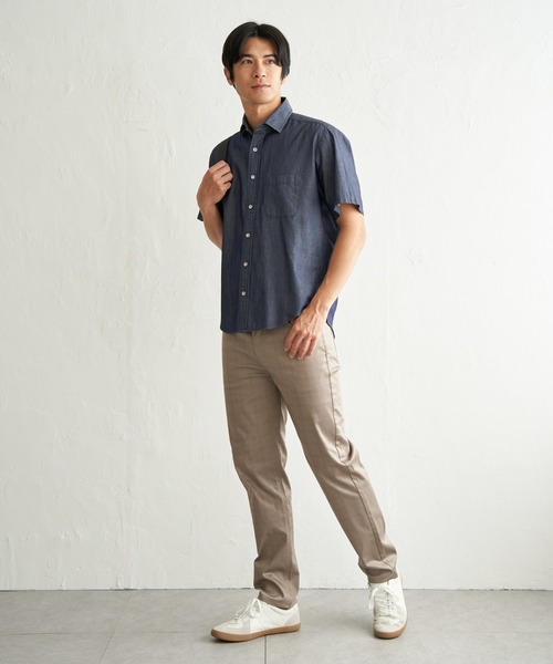 ikka(イッカ)の「【MonoMax × 小泉孝太郎】インディゴ冷感スイスカラーシャツ「小泉孝太郎さん着用モデル」(シャツ/ブラウス・メンズ・ブルー/ブラック/ネイビー・XL/L/M/S)」の8枚目の写真