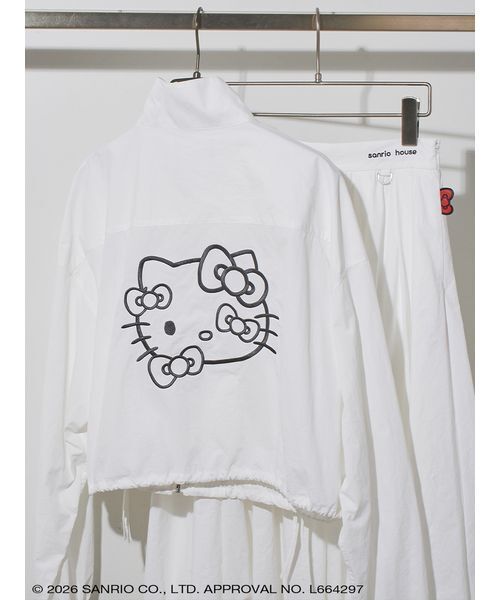 sanrio house(サンリオハウス)の「ハローキティ バックデザインリボンナイロンブルゾン(ブルゾン・レディース・ホワイト/ライトピンク/ブラック・F)」の8枚目の写真