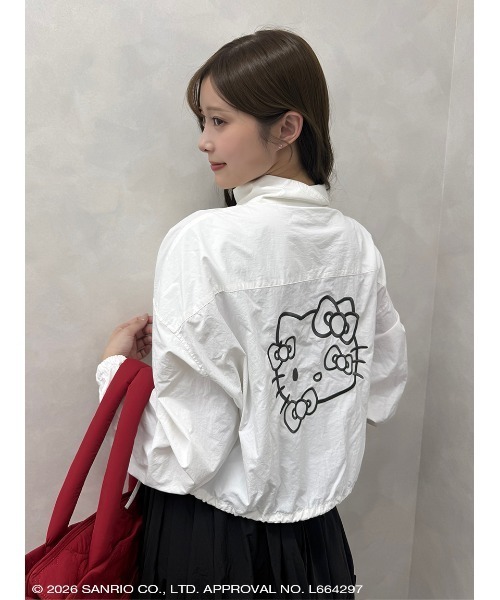 sanrio house(サンリオハウス)の「ハローキティ バックデザインリボンナイロンブルゾン(ブルゾン・レディース・ホワイト/ライトピンク/ブラック・F)」の12枚目の写真