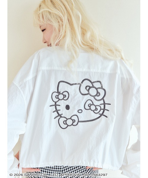 sanrio house(サンリオハウス)の「ハローキティ バックデザインリボンナイロンブルゾン(ブルゾン・レディース・ホワイト/ライトピンク/ブラック・F)」の22枚目の写真