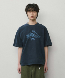 WMC（ダブリューエムシー）の「ウォッシュドウォールマークTシャツ_NAVY（Tシャツ/カットソー）」