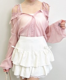 オフショル」に該当するシャツ/ブラウス（ピンク/桃色系）ファッション