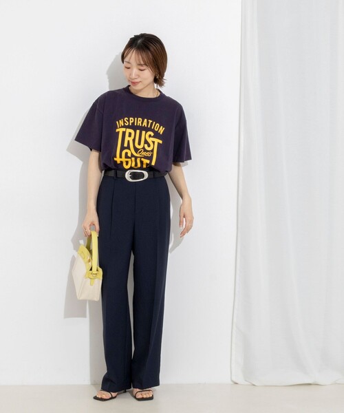 NOLLEY’S(ノーリーズ)の「《セットアップ対応》ウォッシャブルストレッチツイル愛されセミワイドパンツ(その他パンツ・レディース・ネイビー/ベビーピンク/ベージュ/グレイッシュブルー・40/38/36/34)」の19枚目の写真