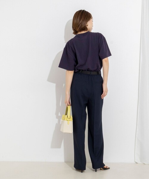NOLLEY’S(ノーリーズ)の「《セットアップ対応》ウォッシャブルストレッチツイル愛されセミワイドパンツ(その他パンツ・レディース・ネイビー/ベビーピンク/ベージュ/グレイッシュブルー・40/38/36/34)」の20枚目の写真