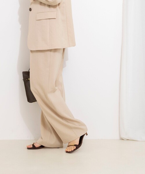 NOLLEY’S(ノーリーズ)の「《セットアップ対応》ウォッシャブルストレッチツイル愛されセミワイドパンツ(その他パンツ・レディース・ネイビー/ベビーピンク/ベージュ/グレイッシュブルー・40/38/36/34)」の10枚目の写真