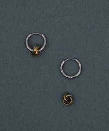 Pt900 フープピアス 1mm幅×10mm（ピアス（両耳用））｜Jewel closet by