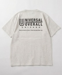 UNIVERSAL OVERALL（ユニバーサルオーバーオール）の「【92】【UNIVERSAL OVERALL/ユニバーサルオーバーオール】バックロゴプリント ポケット付 クルーネックTシャツ/ピスネーム/アメカジ（Tシャツ/カットソー）」