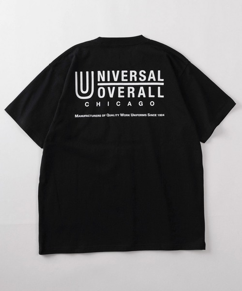 UNIVERSAL OVERALL(ユニバーサルオーバーオール)の「【92】【UNIVERSAL OVERALL/ユニバーサルオーバーオール】バックロゴプリント ポケット付 クルーネックTシャツ/ピスネーム/アメカジ(Tシャツ/カットソー・メンズ・ブラック/ホワイト/ネイビー/アッシュグレー・M/XL/L)」の3枚目の写真