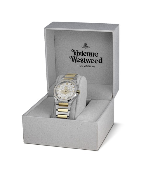 Vivienne Westwood（ヴィヴィアンウエストウッド）の「「Vivienne Westwood/ヴィヴィアン・ウエストウッド」アルドゲイト - レディース シルバー ホワイト ダイヤル & シルバー ゴールド ブレスレット（アナログ腕時計・レディース・シルバー×ゴールド・35mm）」の7枚目の写真