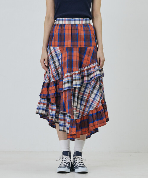 Freada(フリーダ)の「Freada/フリーダ チェック×チェックアシメフリルスカート(スカート・レディース・レッド/イエロー・ONE SIZE)」の17枚目の写真