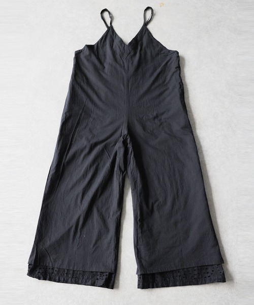 antiqua(アンティカ)の「ノースリーブ 綿100 サロペット(サロペット/オーバーオール・レディース・ブラック・ONESIZE)」の16枚目の写真
