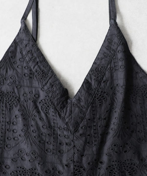 antiqua(アンティカ)の「ノースリーブ 綿100 サロペット(サロペット/オーバーオール・レディース・ブラック・ONESIZE)」の17枚目の写真