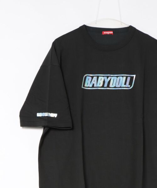 BABYDOLL（ベビードール）の「親子お揃い シャイニーロゴTシャツ 1617A（Tシャツ/カットソー・メンズ・ブラック・ユニセックスM/ユニセックスL）」の3枚目の写真