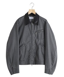 marka（マーカ）の「marka / マーカ：WORK JACKET -WASHABLE 2/72 WOOL GABARDINE PIGMENT PRINT-：M26A03BL01C[COR]（ブルゾン）」