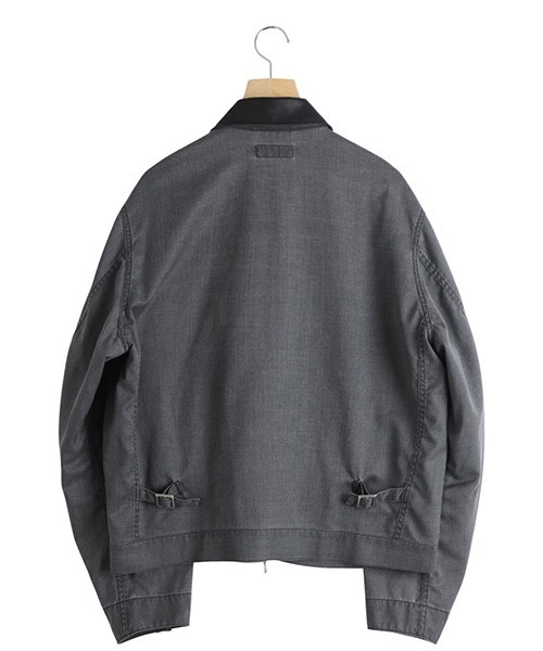marka（マーカ）の「marka / マーカ：WORK JACKET -WASHABLE 2/72 WOOL GABARDINE PIGMENT PRINT-：M26A03BL01C[COR]（ブルゾン・メンズ・チャコールグレー・2(M)）」の2枚目の写真